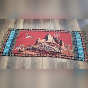 Handmade Peruvian Alpaca Wool Shawl Wrap Tapestry